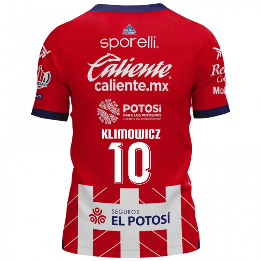 Niño Camiseta Mateo Klimowicz #10 Rojo Blanco 1ª Equipación 2024/25 La Camisa Perú