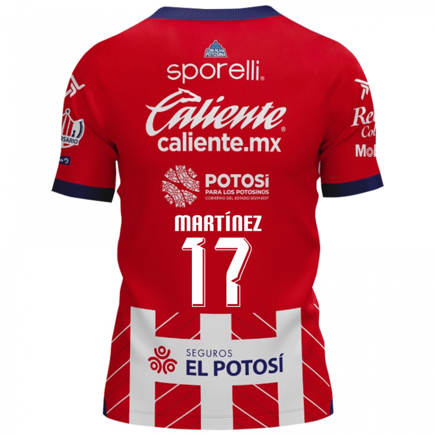 Niño Camiseta Gabriel Martínez #17 Rojo Blanco 1ª Equipación 2024/25 La Camisa Perú