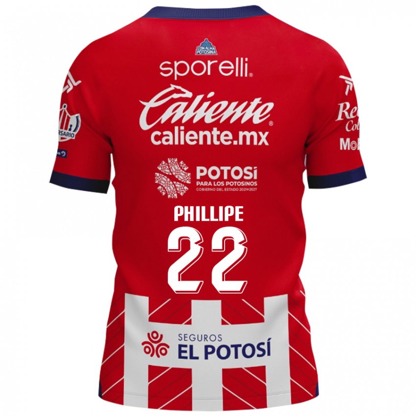 Niño Camiseta Yan Phillipe #22 Rojo Blanco 1ª Equipación 2024/25 La Camisa Perú