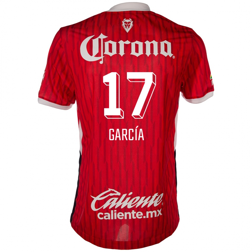 Niño Camiseta Brian García #17 Rojo Blanco 1ª Equipación 2024/25 La Camisa Perú