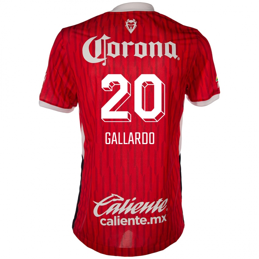 Niño Camiseta Jesús Gallardo #20 Rojo Blanco 1ª Equipación 2024/25 La Camisa Perú