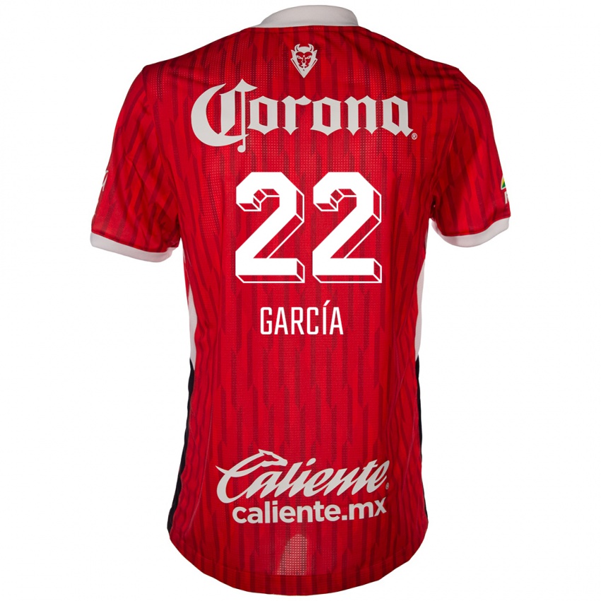 Niño Camiseta Luis García #22 Rojo Blanco 1ª Equipación 2024/25 La Camisa Perú