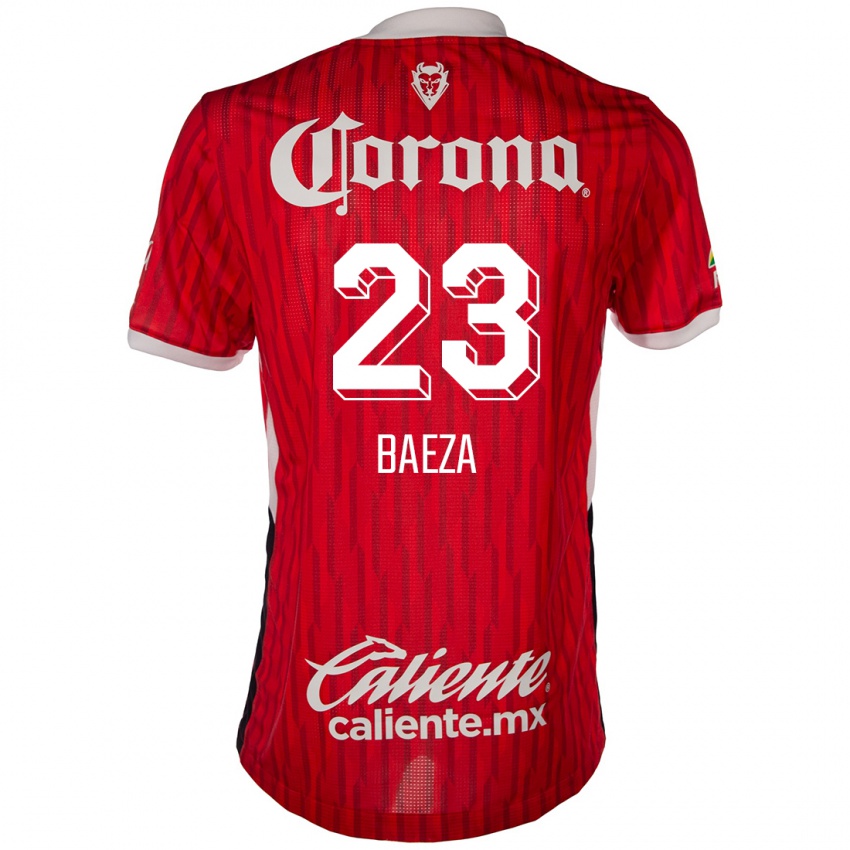 Niño Camiseta Claudio Baeza #23 Rojo Blanco 1ª Equipación 2024/25 La Camisa Perú