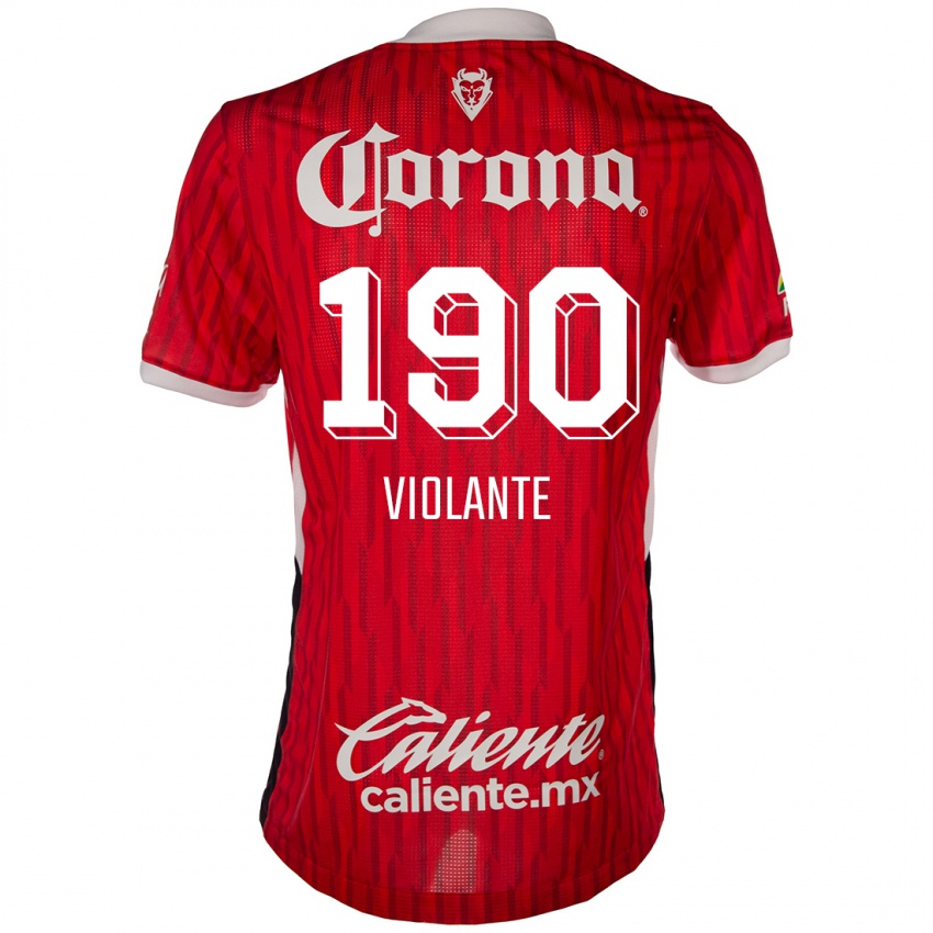 Niño Camiseta Isaías Violante #190 Rojo Blanco 1ª Equipación 2024/25 La Camisa Perú