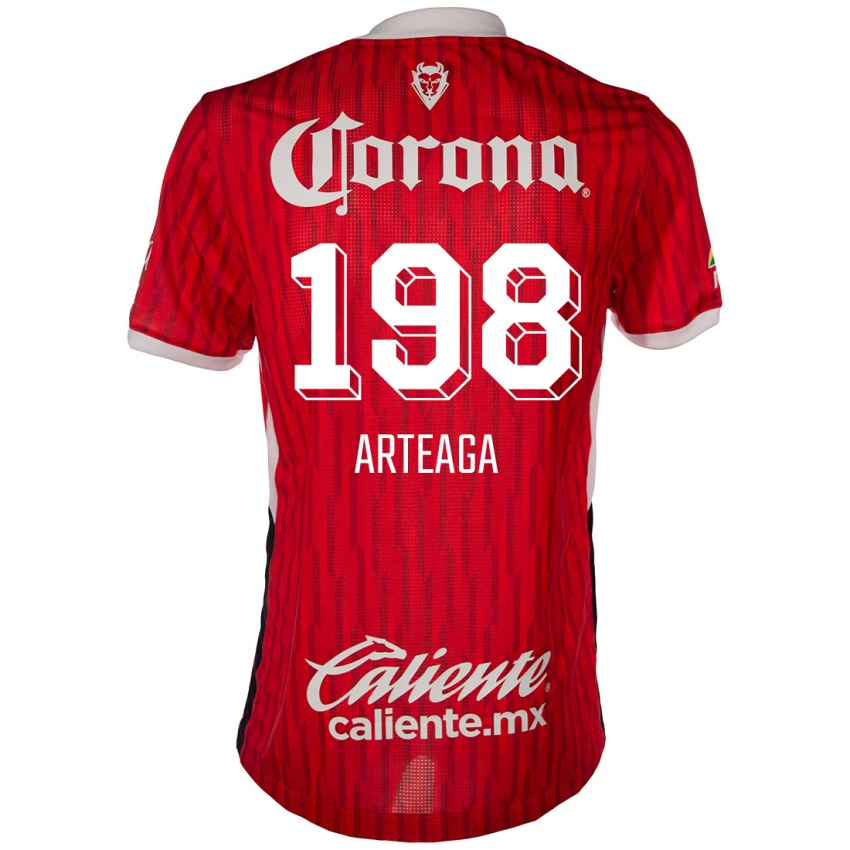 Niño Camiseta Víctor Arteaga #198 Rojo Blanco 1ª Equipación 2024/25 La Camisa Perú