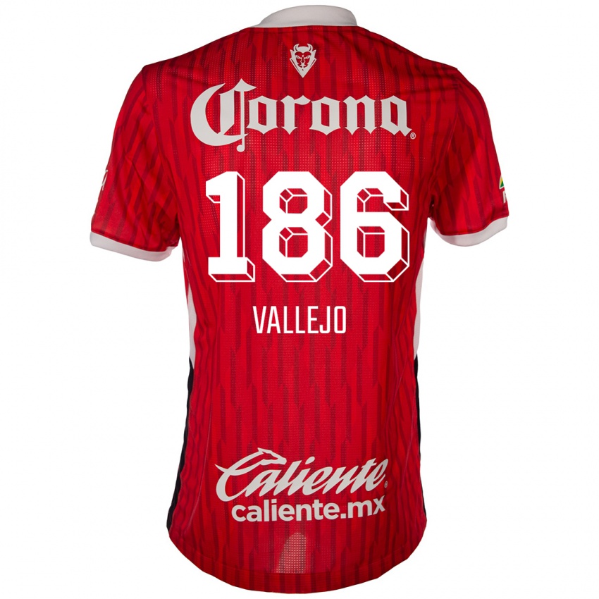 Niño Camiseta Saúl Vallejo #186 Rojo Blanco 1ª Equipación 2024/25 La Camisa Perú