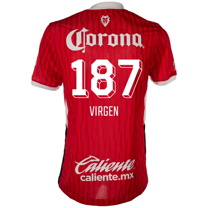 Niño Camiseta Oswaldo Virgen #187 Rojo Blanco 1ª Equipación 2024/25 La Camisa Perú