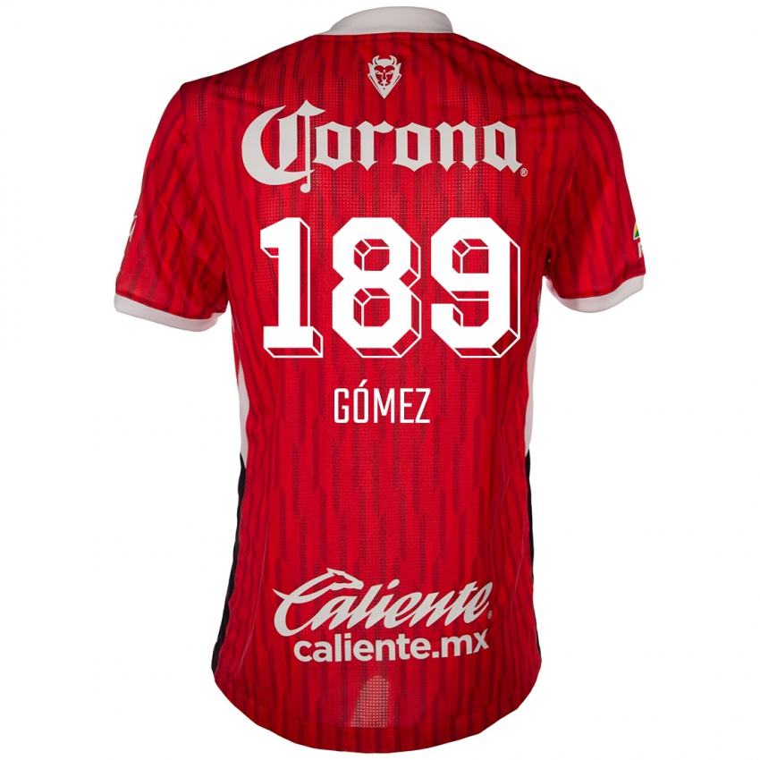 Niño Camiseta Enrique Gómez #189 Rojo Blanco 1ª Equipación 2024/25 La Camisa Perú