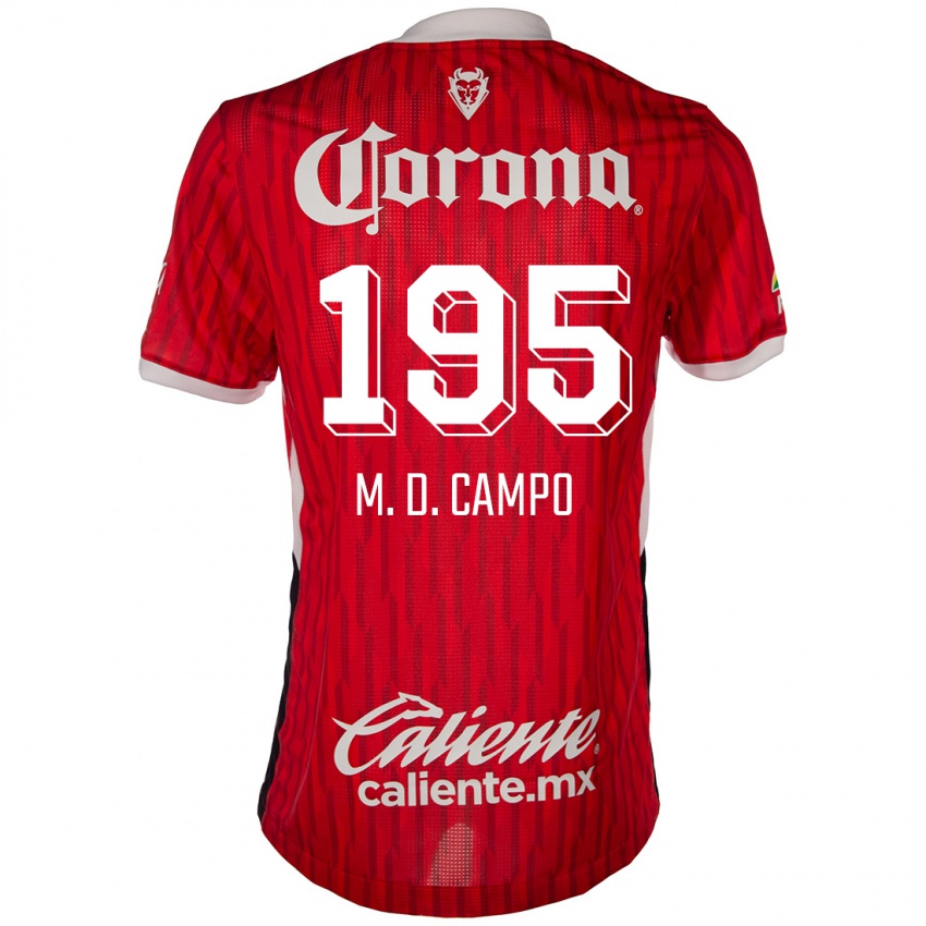 Niño Camiseta Arturo Martín Del Campo #195 Rojo Blanco 1ª Equipación 2024/25 La Camisa Perú