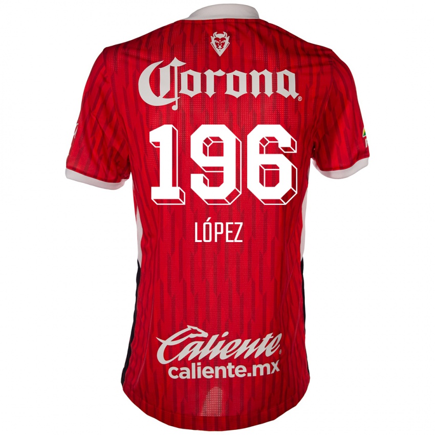 Niño Camiseta Ethan López #196 Rojo Blanco 1ª Equipación 2024/25 La Camisa Perú