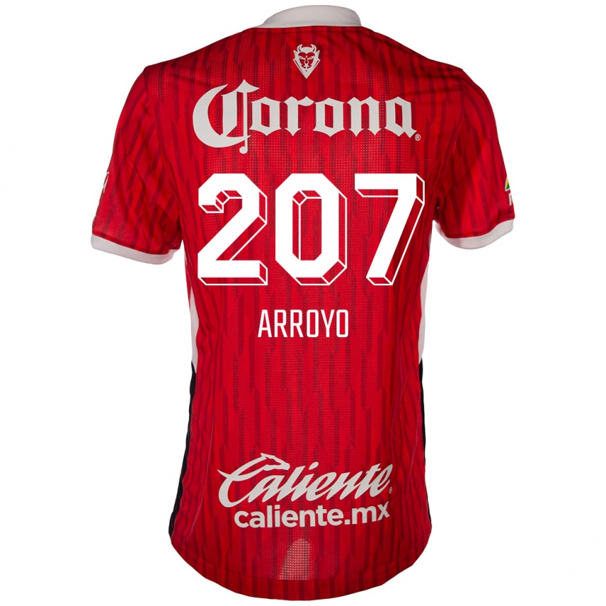 Niño Camiseta José Arroyo #207 Rojo Blanco 1ª Equipación 2024/25 La Camisa Perú