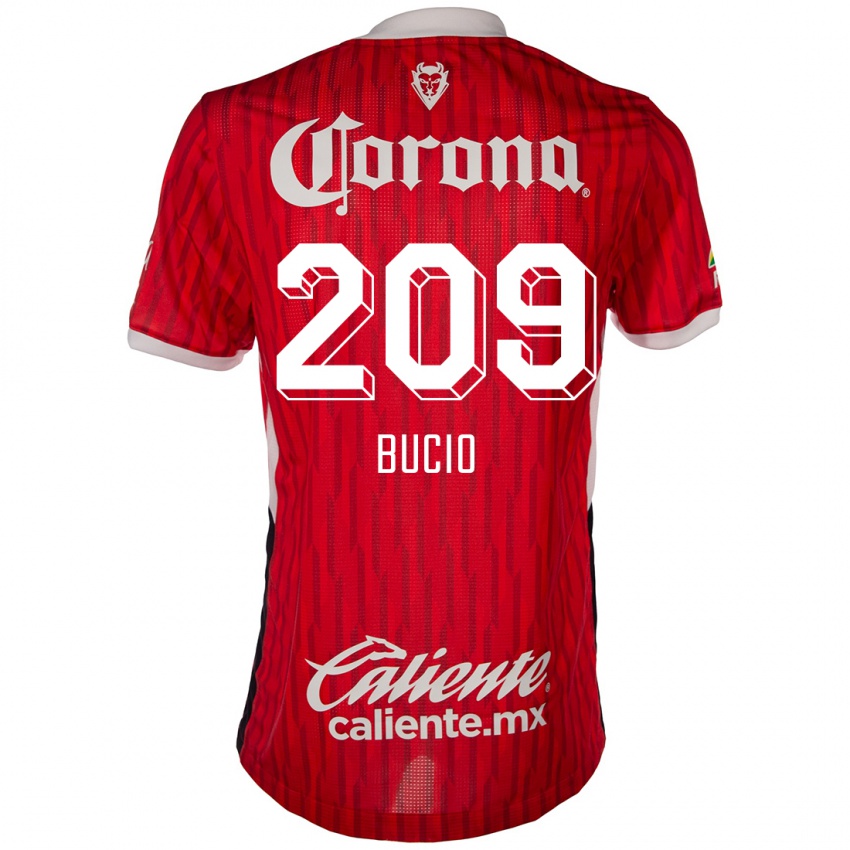 Niño Camiseta Sebastián Bucio #209 Rojo Blanco 1ª Equipación 2024/25 La Camisa Perú