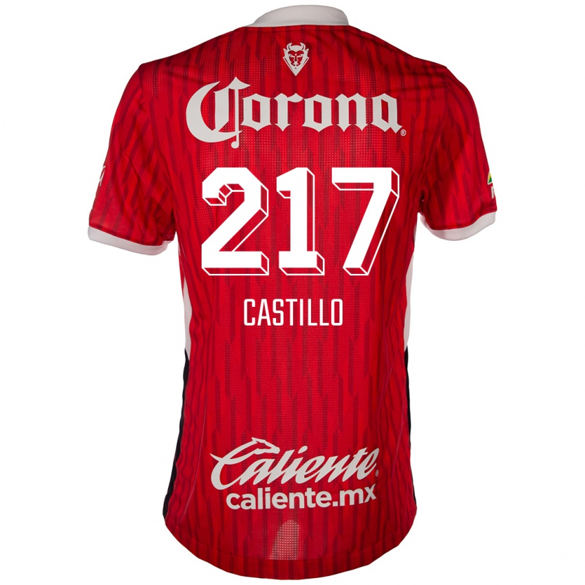 Niño Camiseta Klever Castillo #217 Rojo Blanco 1ª Equipación 2024/25 La Camisa Perú