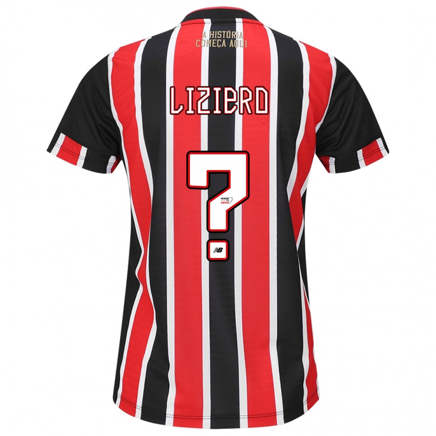 Niño Camiseta Liziero #0 Negro Rojo Blanco 2ª Equipación 2024/25 La Camisa Perú