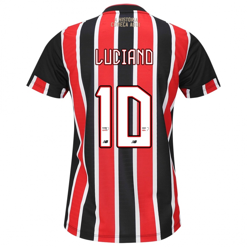 Niño Camiseta Luciano #10 Negro Rojo Blanco 2ª Equipación 2024/25 La Camisa Perú