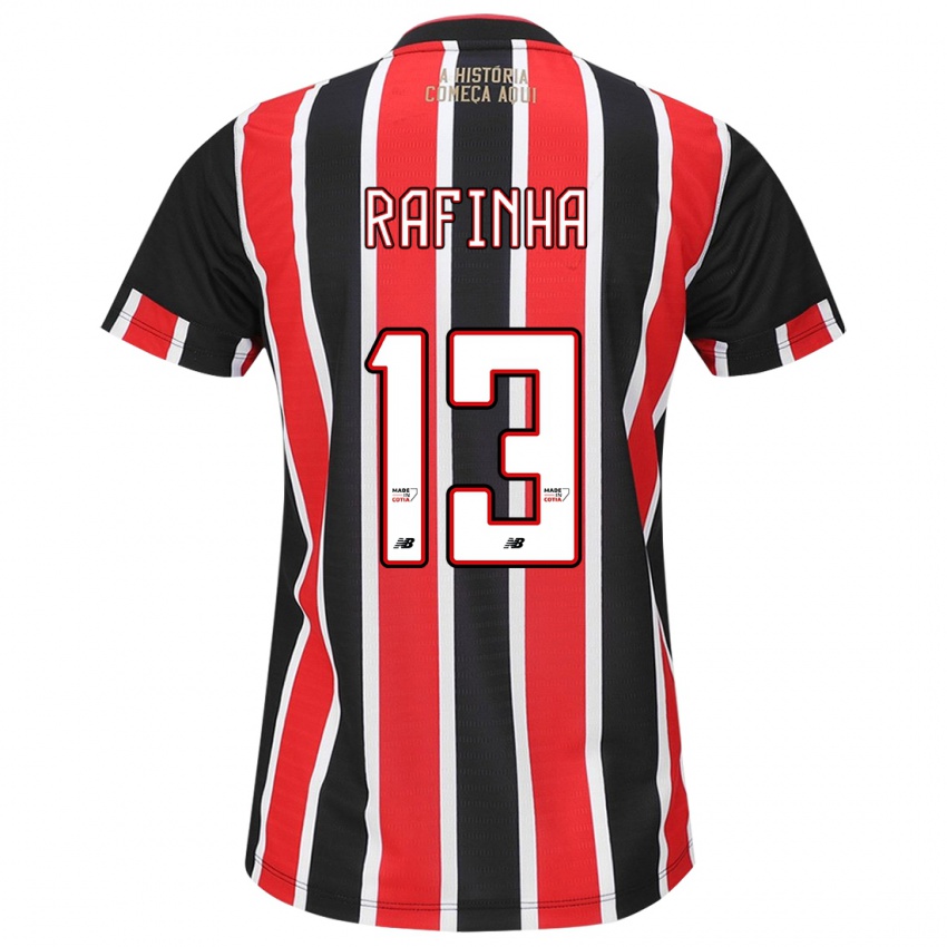 Niño Camiseta Rafinha #13 Negro Rojo Blanco 2ª Equipación 2024/25 La Camisa Perú