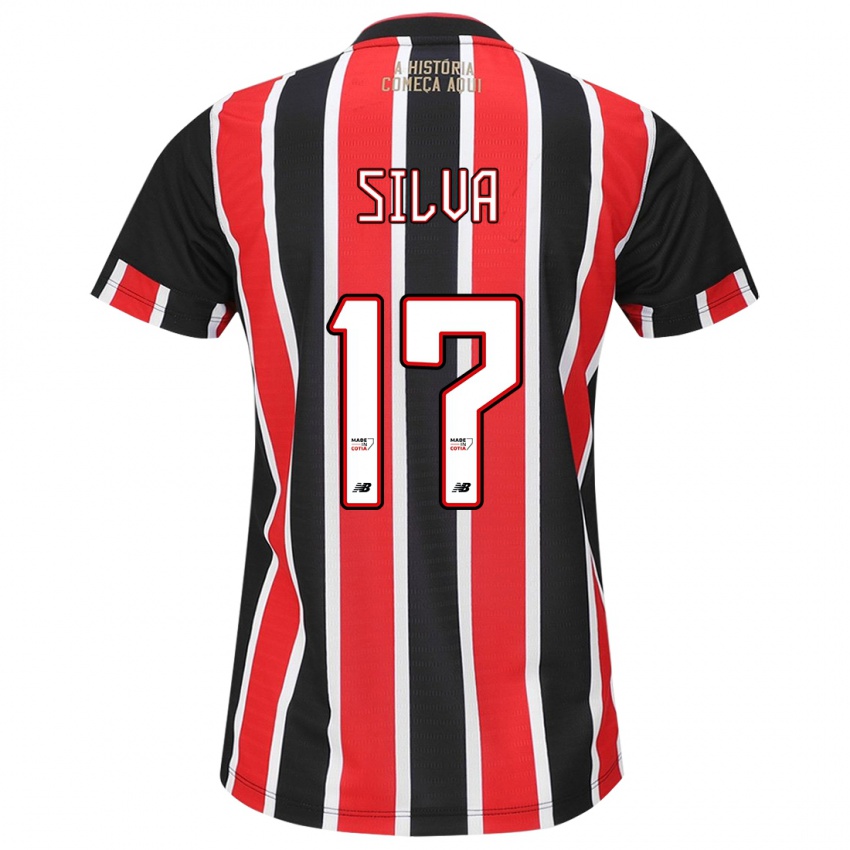 Niño Camiseta André Silva #17 Negro Rojo Blanco 2ª Equipación 2024/25 La Camisa Perú