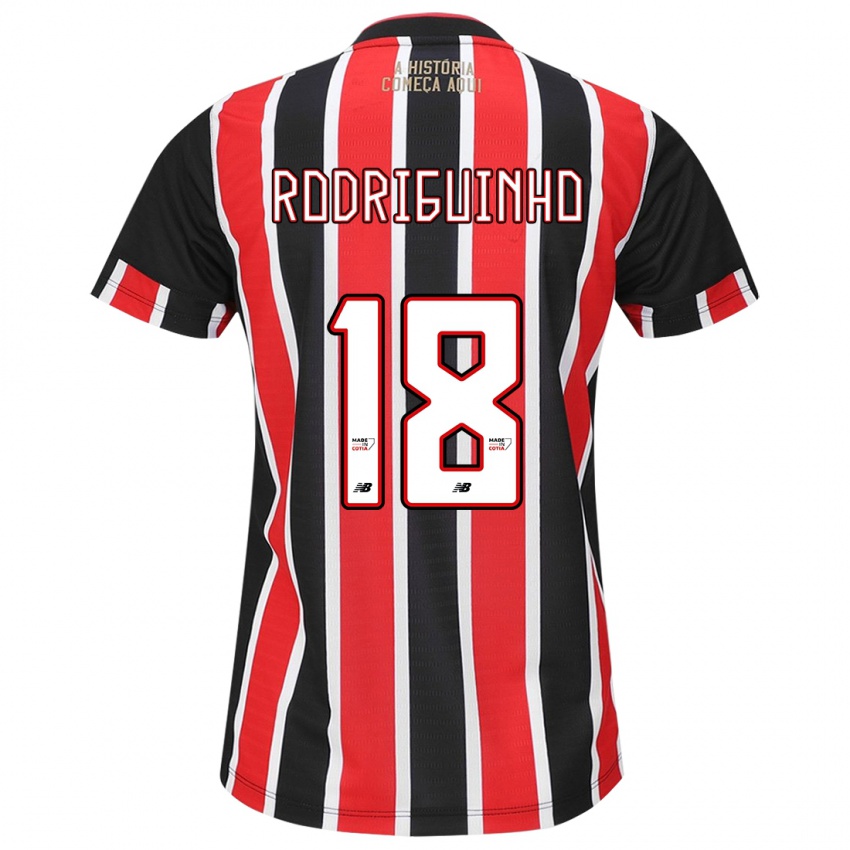 Niño Camiseta Rodriguinho #18 Negro Rojo Blanco 2ª Equipación 2024/25 La Camisa Perú