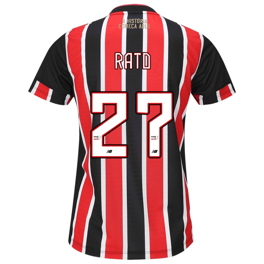 Niño Camiseta Wellington Rato #27 Negro Rojo Blanco 2ª Equipación 2024/25 La Camisa Perú