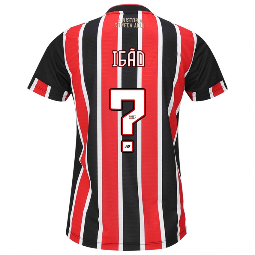 Niño Camiseta Igão #0 Negro Rojo Blanco 2ª Equipación 2024/25 La Camisa Perú