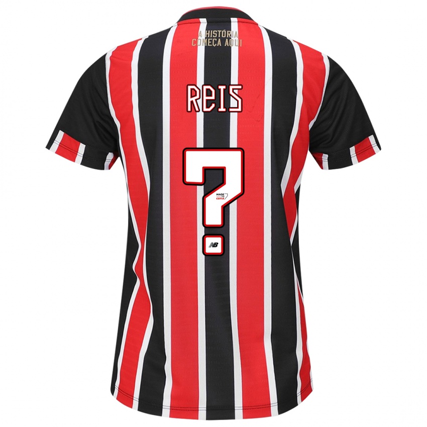 Niño Camiseta Guilherme Reis #0 Negro Rojo Blanco 2ª Equipación 2024/25 La Camisa Perú