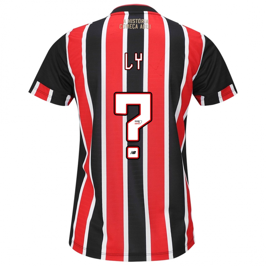 Niño Camiseta Iba Ly #0 Negro Rojo Blanco 2ª Equipación 2024/25 La Camisa Perú