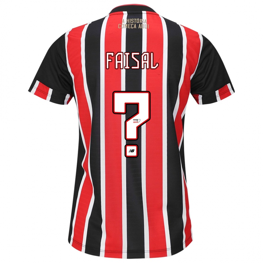 Niño Camiseta King Faisal #0 Negro Rojo Blanco 2ª Equipación 2024/25 La Camisa Perú