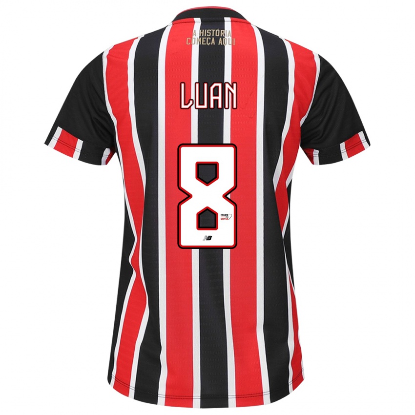 Niño Camiseta Luan #8 Negro Rojo Blanco 2ª Equipación 2024/25 La Camisa Perú