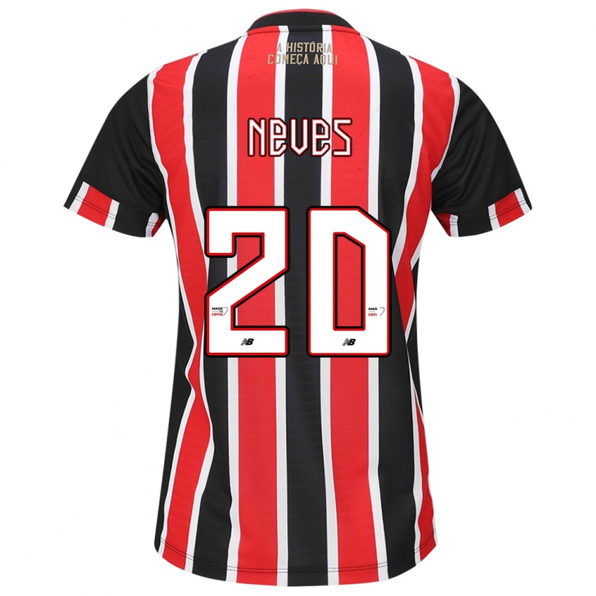 Niño Camiseta Gabriel Neves #20 Negro Rojo Blanco 2ª Equipación 2024/25 La Camisa Perú