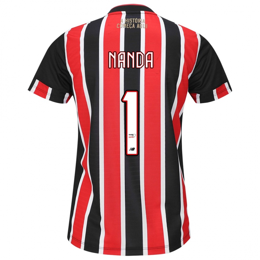 Niño Camiseta Nanda #1 Negro Rojo Blanco 2ª Equipación 2024/25 La Camisa Perú