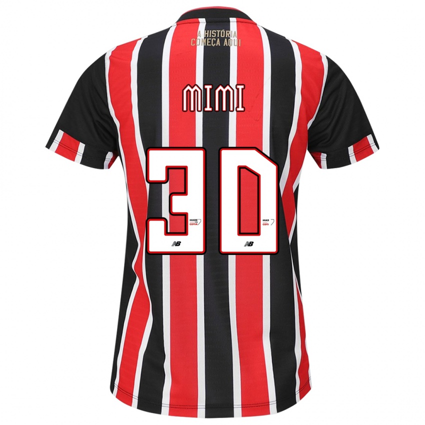 Niño Camiseta Mimi #30 Negro Rojo Blanco 2ª Equipación 2024/25 La Camisa Perú