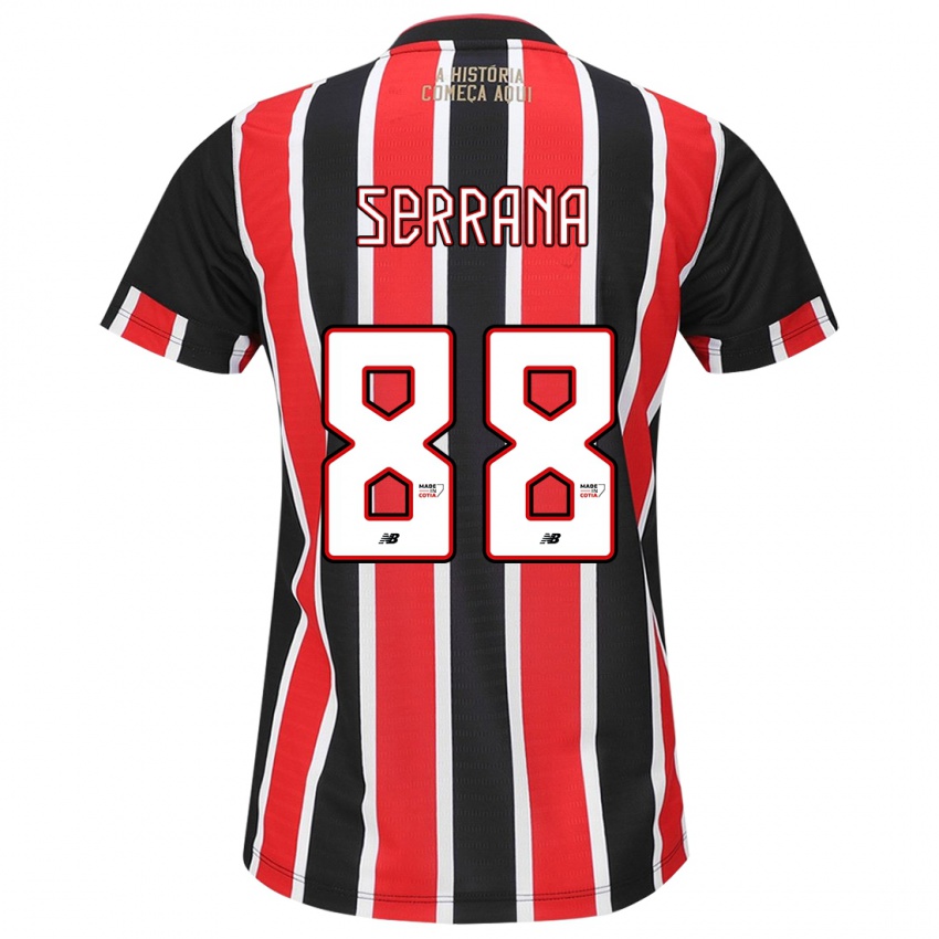 Niño Camiseta Serrana #88 Negro Rojo Blanco 2ª Equipación 2024/25 La Camisa Perú