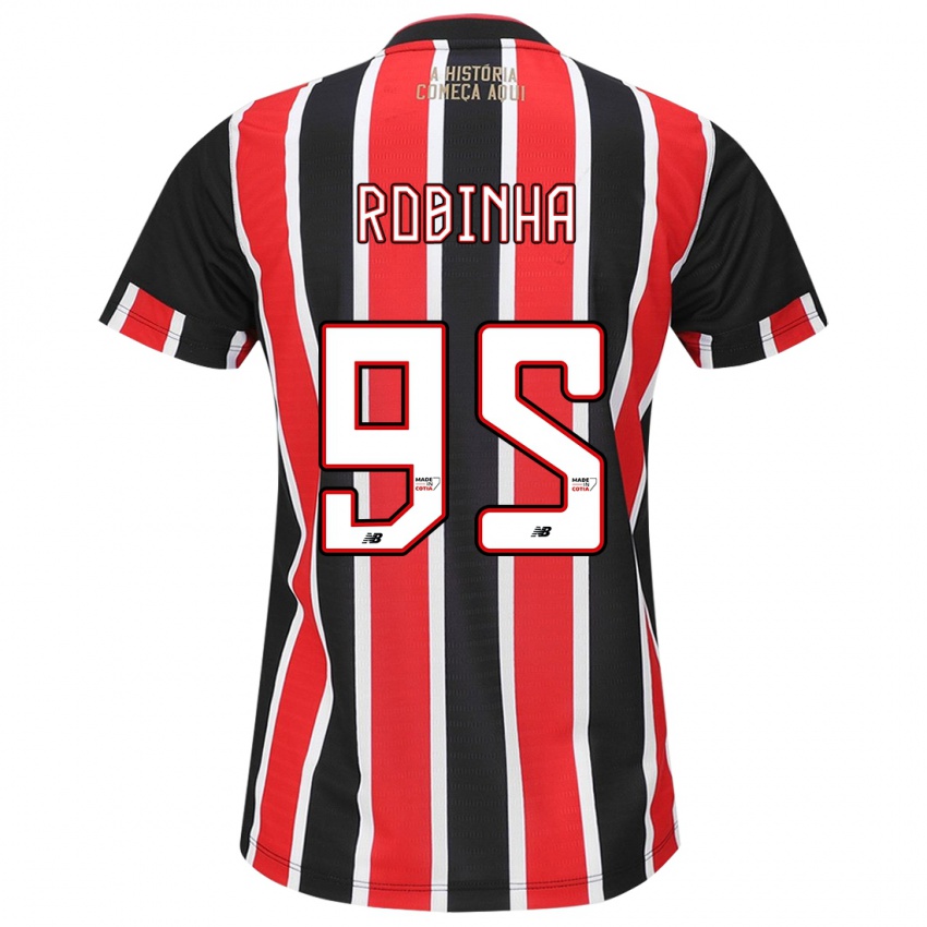 Niño Camiseta Robinha #95 Negro Rojo Blanco 2ª Equipación 2024/25 La Camisa Perú