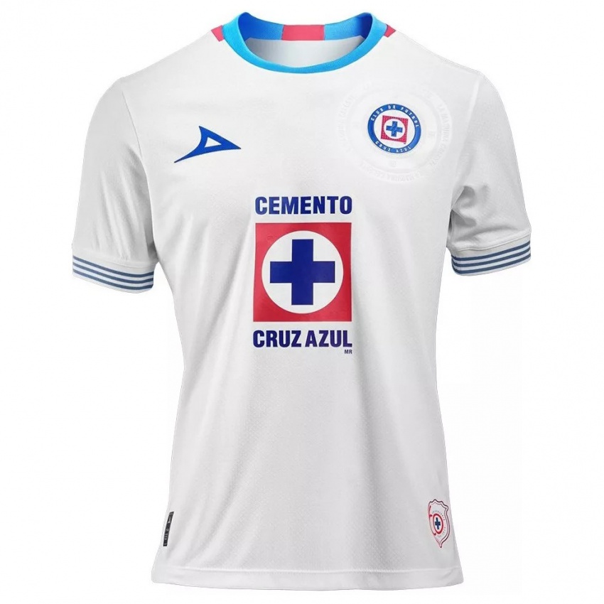 Niño Camiseta Fernando Sámano #215 Blanco Azul 2ª Equipación 2024/25 La Camisa Perú