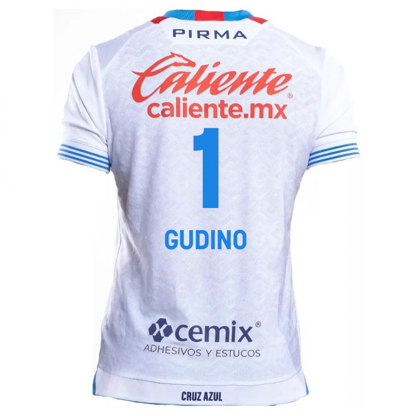 Niño Camiseta Andres Gudino #1 Blanco Azul 2ª Equipación 2024/25 La Camisa Perú