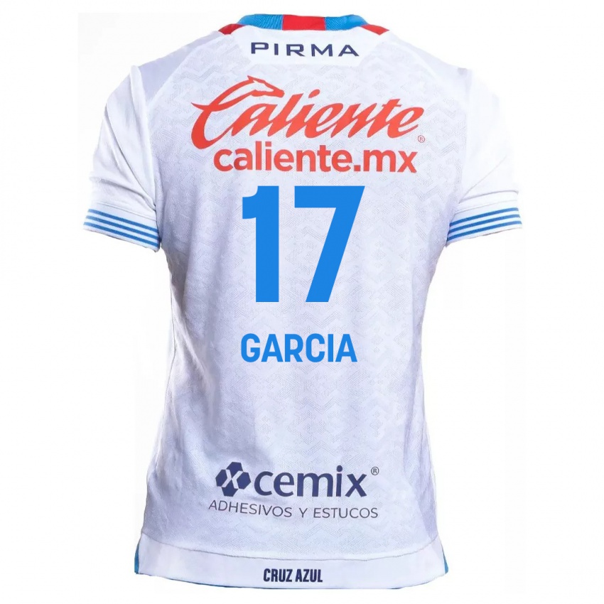 Niño Camiseta Amaury Garcia #17 Blanco Azul 2ª Equipación 2024/25 La Camisa Perú