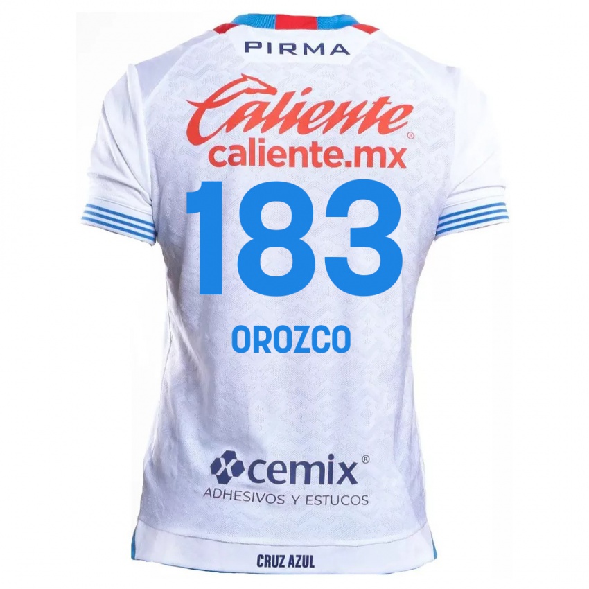 Niño Camiseta Fabrizzio Orozco #183 Blanco Azul 2ª Equipación 2024/25 La Camisa Perú