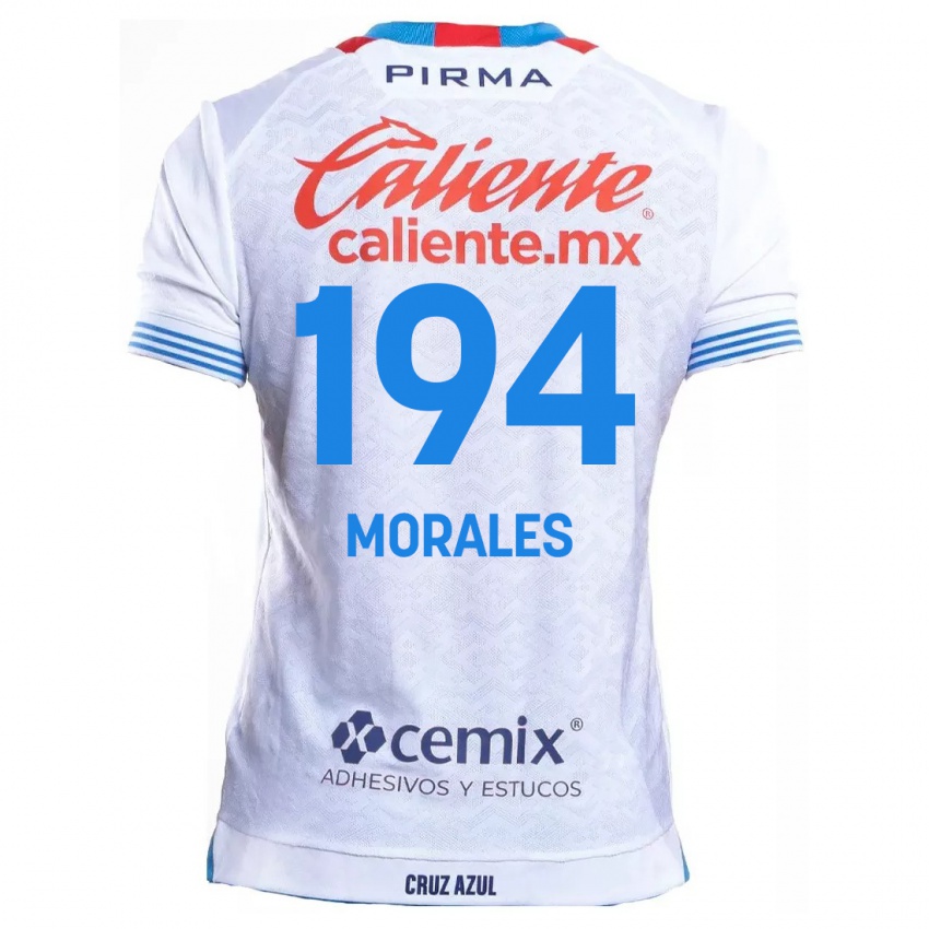 Niño Camiseta Amaury Morales #194 Blanco Azul 2ª Equipación 2024/25 La Camisa Perú