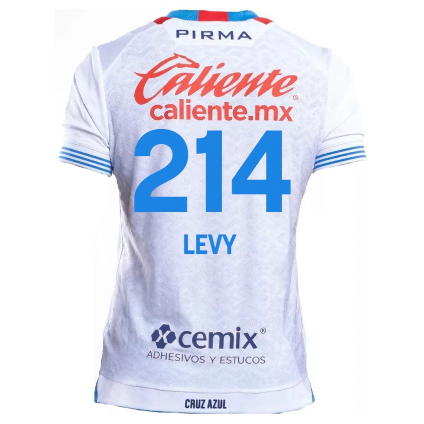 Niño Camiseta Mateo Levy #214 Blanco Azul 2ª Equipación 2024/25 La Camisa Perú