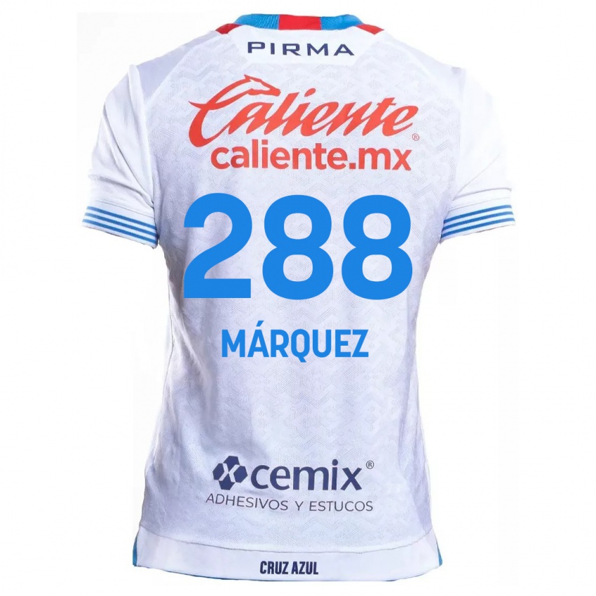 Niño Camiseta Víctor Márquez #288 Blanco Azul 2ª Equipación 2024/25 La Camisa Perú