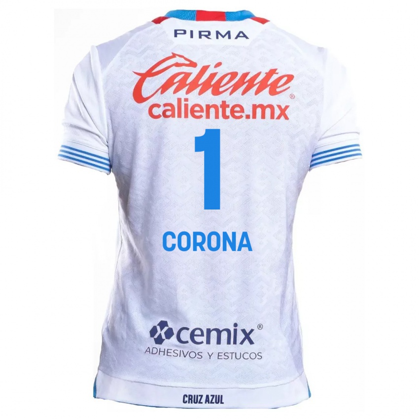 Niño Camiseta Jose De Jesus Corona #1 Blanco Azul 2ª Equipación 2024/25 La Camisa Perú