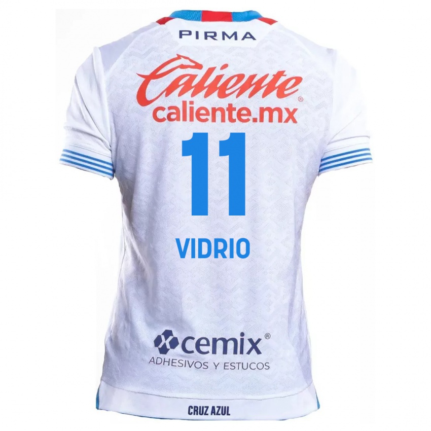 Niño Camiseta Nailea Vidrio #11 Blanco Azul 2ª Equipación 2024/25 La Camisa Perú