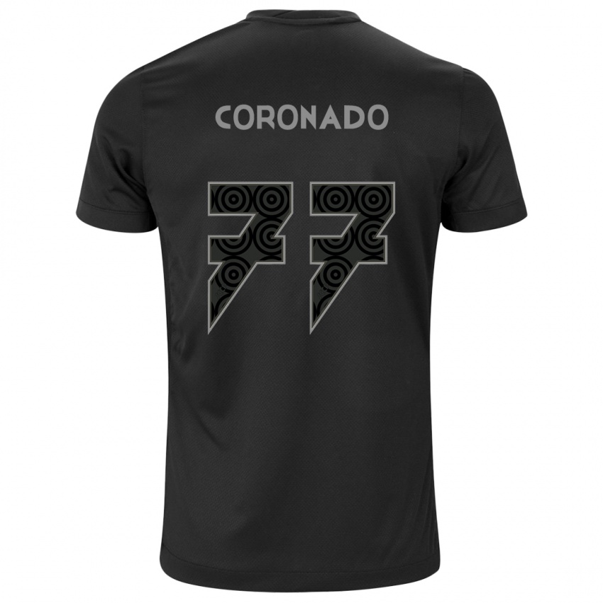 Niño Camiseta Igor Coronado #77 Negro 2ª Equipación 2024/25 La Camisa Perú