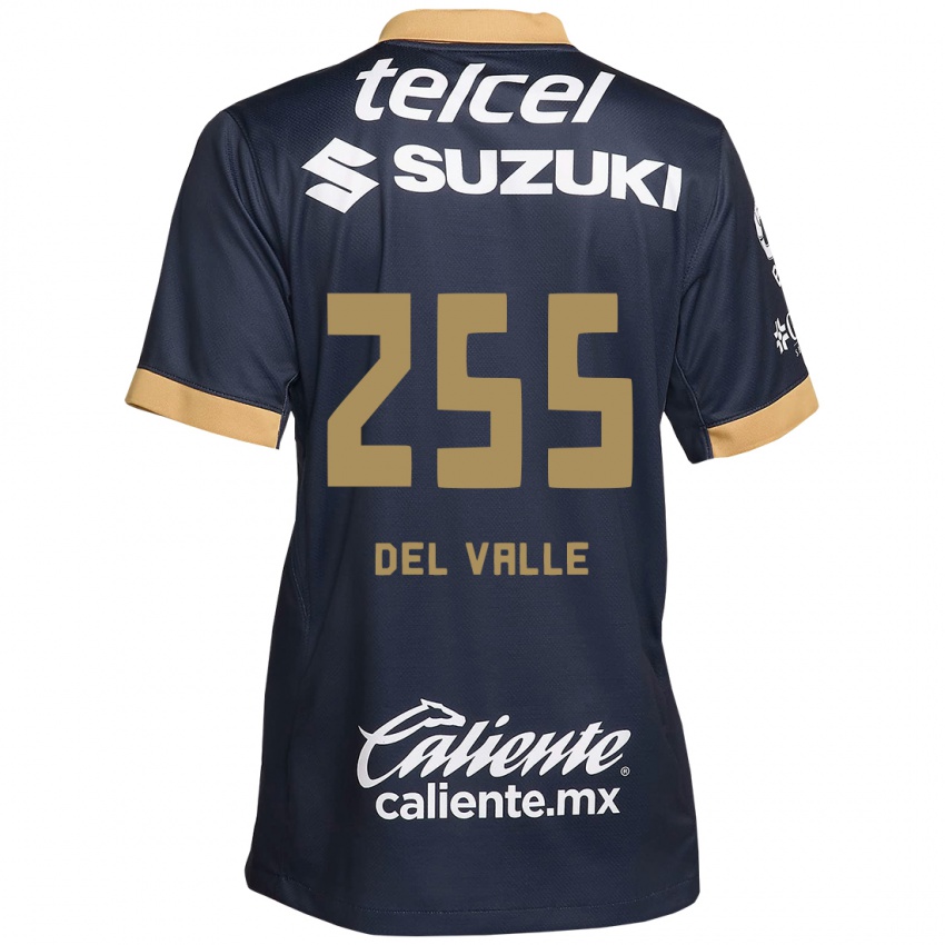 Niño Camiseta Yonathan Del Valle #255 Obsidiana Dorada Blanca 2ª Equipación 2024/25 La Camisa Perú