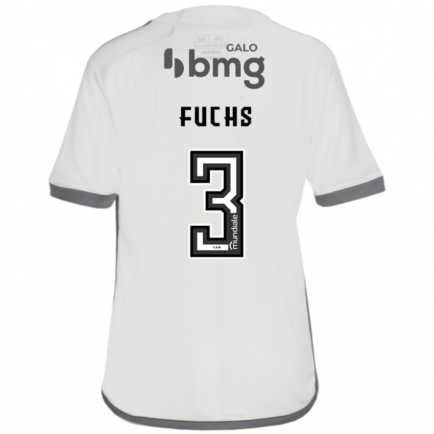 Niño Camiseta Bruno Fuchs #3 Blanquecino 2ª Equipación 2024/25 La Camisa Perú