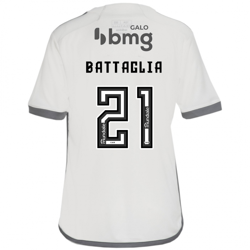 Niño Camiseta Rodrigo Battaglia #21 Blanquecino 2ª Equipación 2024/25 La Camisa Perú