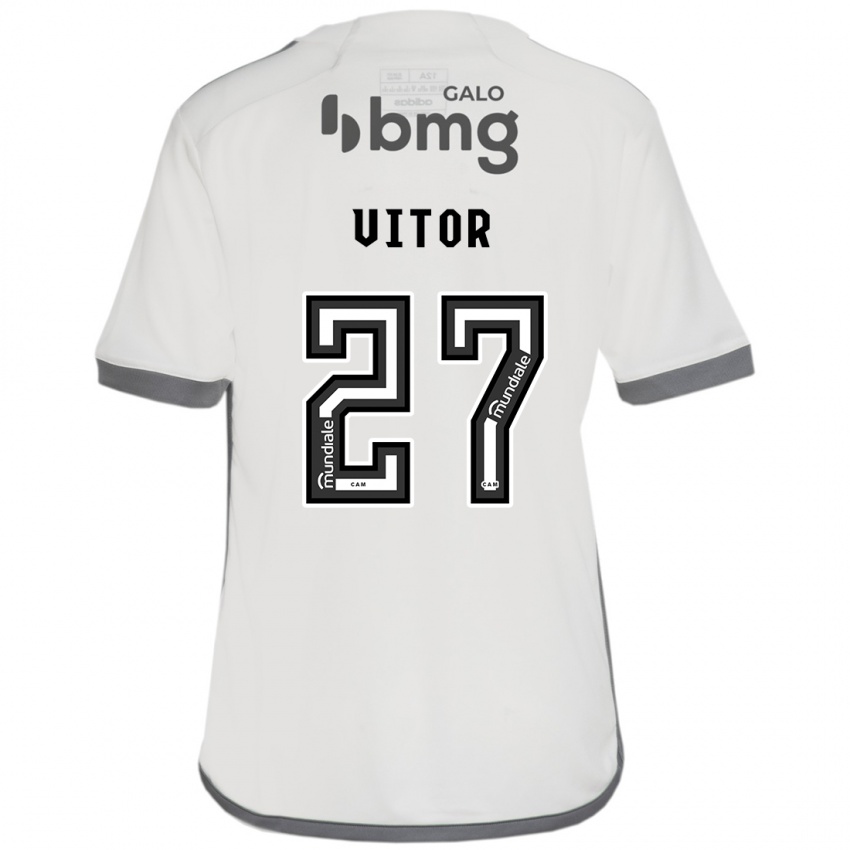 Niño Camiseta Paulo Vitor #27 Blanquecino 2ª Equipación 2024/25 La Camisa Perú