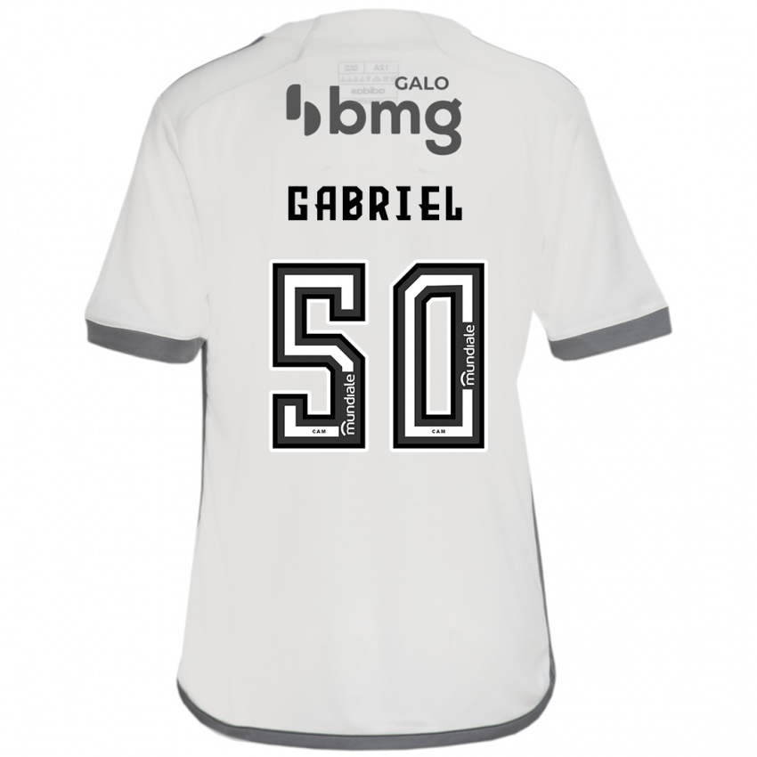 Niño Camiseta Vitor Gabriel #50 Blanquecino 2ª Equipación 2024/25 La Camisa Perú