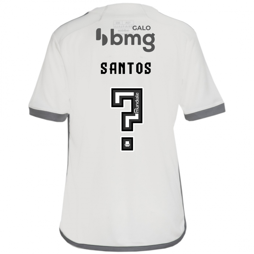 Niño Camiseta Leo Santos #0 Blanquecino 2ª Equipación 2024/25 La Camisa Perú