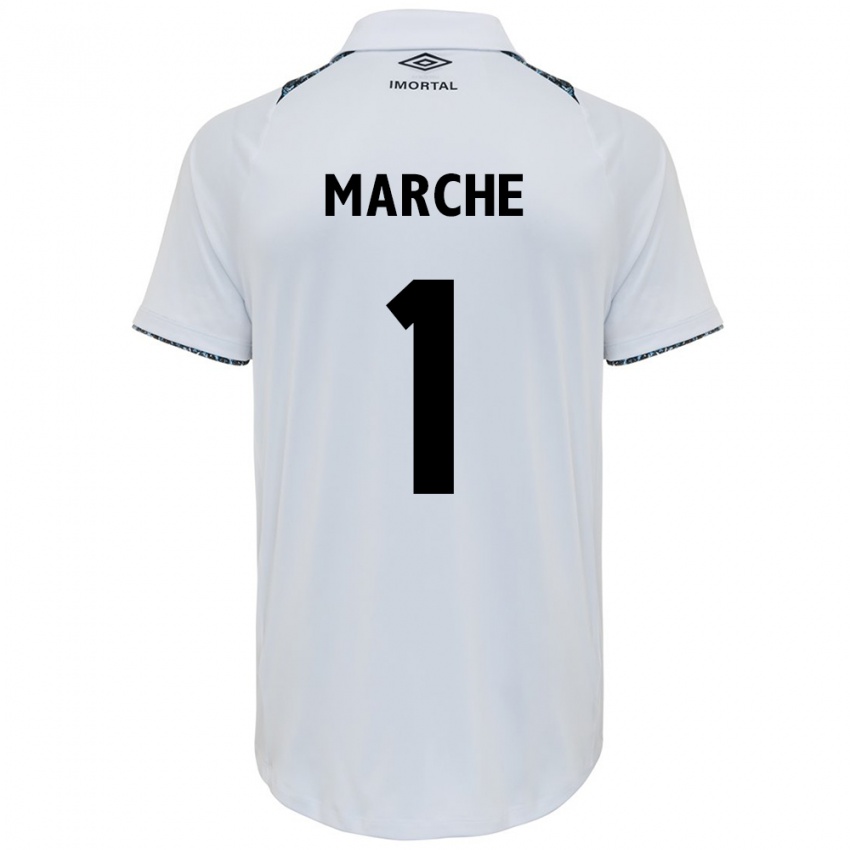 Niño Camiseta Agustin Marchesin #1 Blanco Azul 2ª Equipación 2024/25 La Camisa Perú